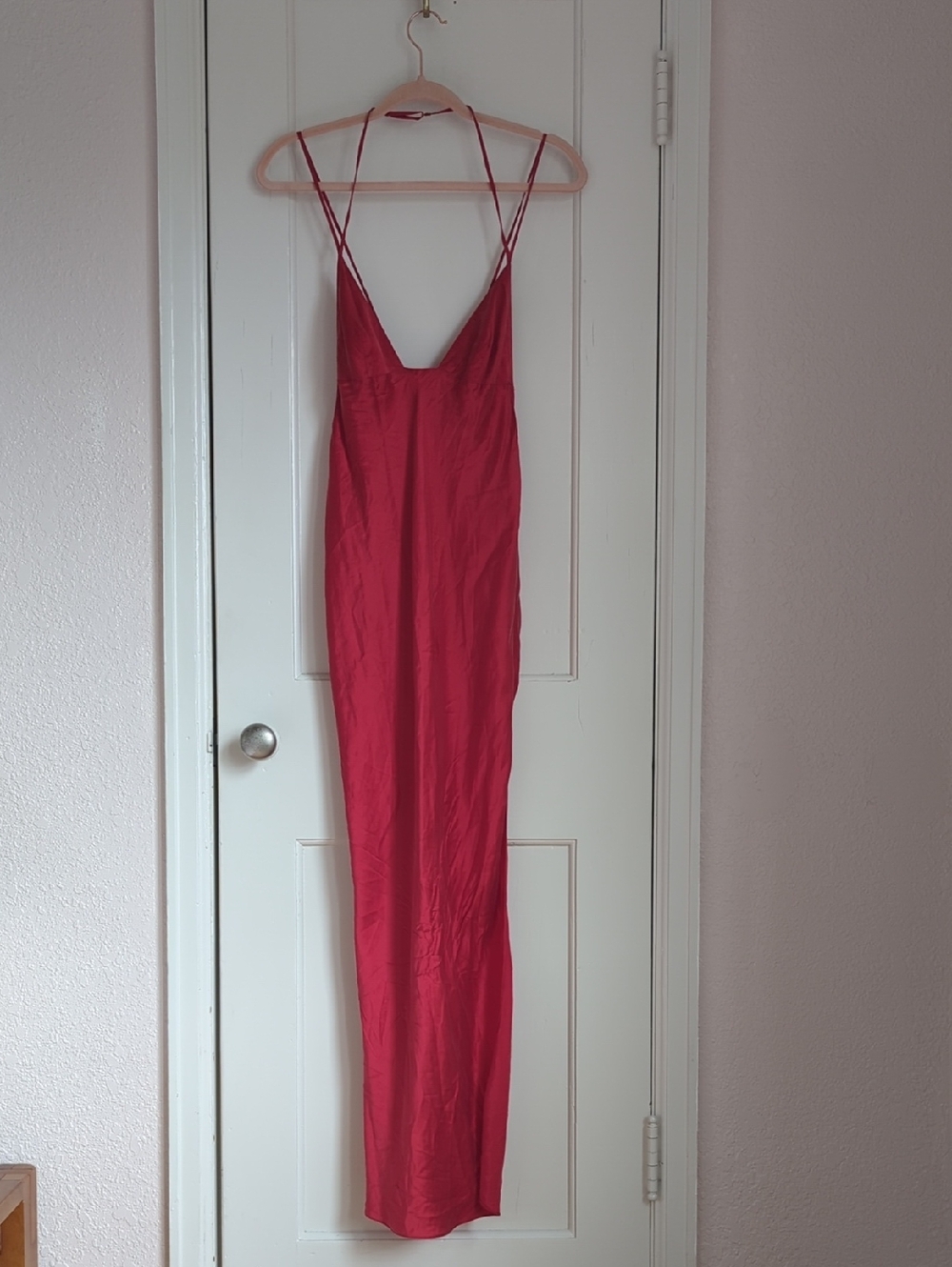 Vintage Y2K Victoria's Secret Silk Red Slip Dress
